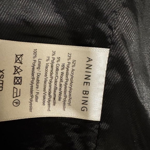 Anine Bing Coat Houndstooth Print - Picture 5 of 6